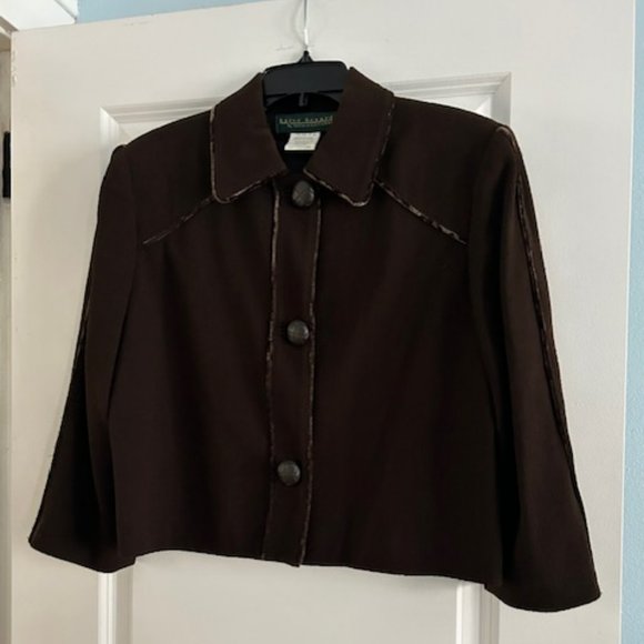 Harve Benard Retro Short Chocolate Blazer, Size 12 - Picture 1 of 5